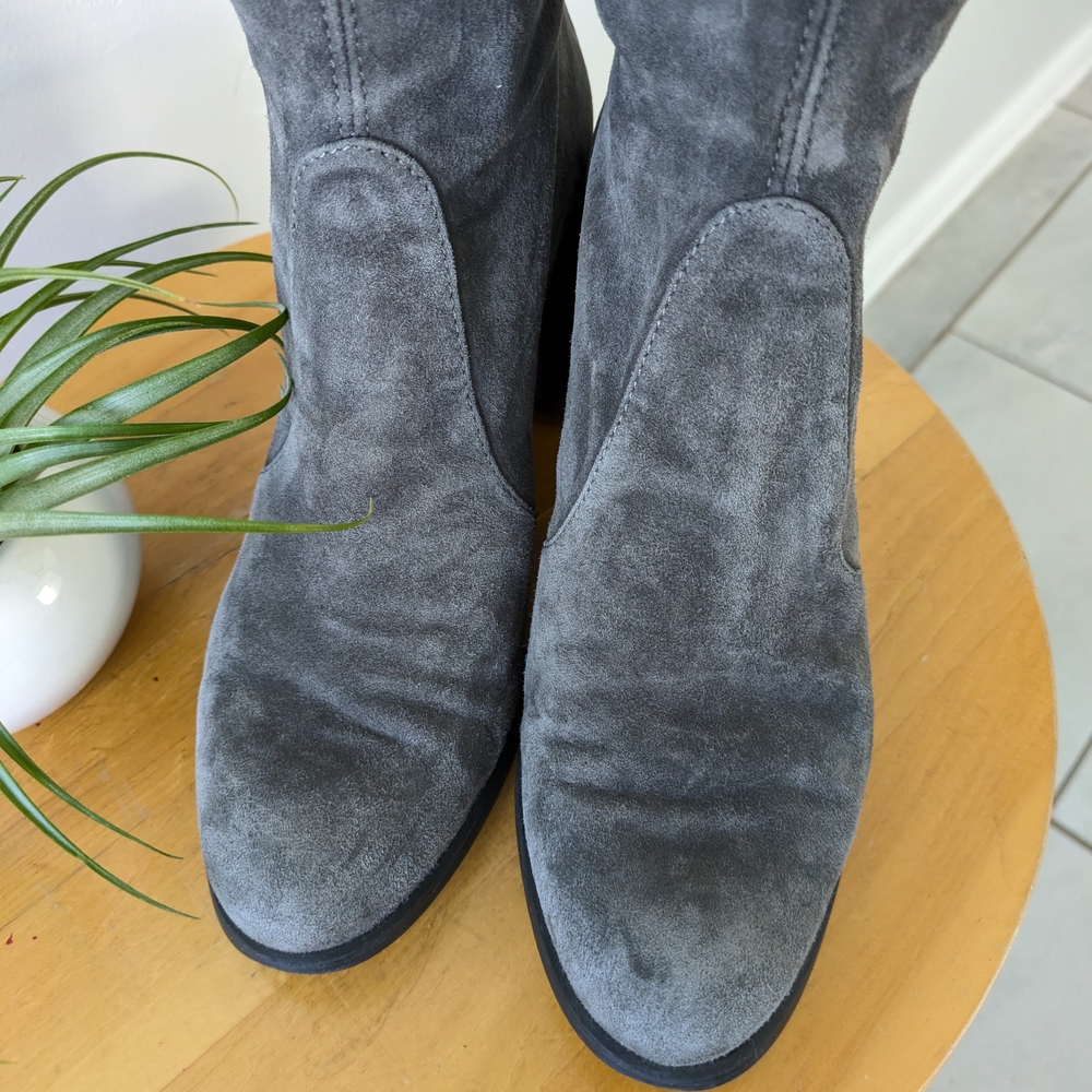 Stuart Weitzman Gray Over-the-Knee Boots - Picture 3 of 14
